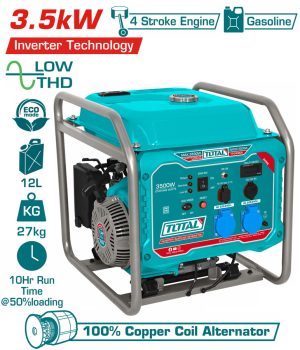 Total TP340006 Ηλεκτρογεννήτρια Βενζίνης INVERTER 3.500W