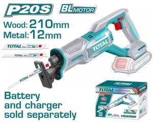 Total TRSLI2108 Σπαθόσεγα Μπαταρίας Li-ion 20V Χωρίς μπαταρία & Φορτιστή BL Motor