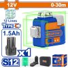 Wadfow WLE8M12 Αυτορυθμιζόμενο Γραμμικό Αλφάδι Laser Πράσινης Δέσμης 12V με Εύρος Εργασίας 30m Wadfow WLE8M12 Αυτορυθμιζόμενο Γραμμικό Αλφάδι Laser Πράσινης Δέσμης 12V με Εύρος Εργασίας 30m