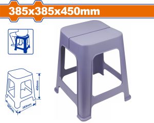 Wadfow WPZ1345 Σκαμπώ Πλαστικό 385Χ385Χ450mm