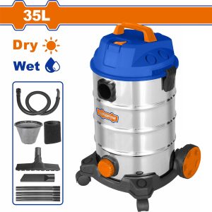 Wadfow WVR4A35 Σκούπα Υγρών / Στερεών 1200W με Ανοξείδωτο Κάδο 35lt