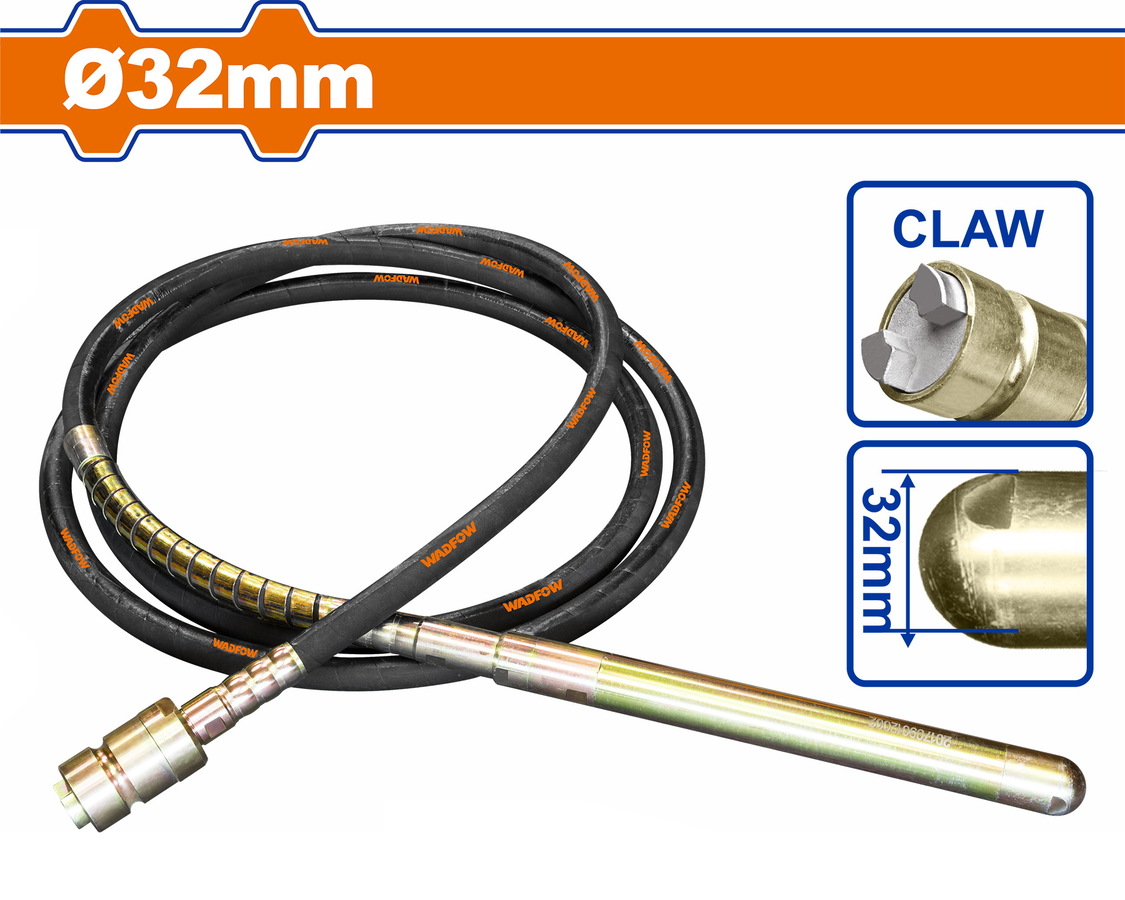 Wadfow WVRP1A32 Εύκαμπτος Αξονας (Μαρκούτσι) Claw type Φ - 32mm / 6m