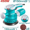 Total TF2061506 Έκκεντρο Τριβείο 150mm Ρεύματος 450W