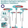 Total THHW80816 Σετ 8 Κλειδιά Allen σε Σχήμα Ταφ 2-10mm