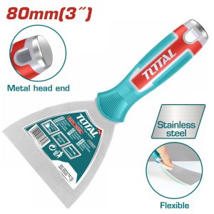 Total THT83806 Σπάτουλα Μεταλλική 80mm με Πλαστική Λαβή