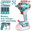 Total TIWLI20451 Μπουλονόκλειδο Μπαταρίας Li-ion 20V / 405Nm Χωρίς Μπαταρία & Φορτιστή BL Motor