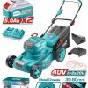 Total TLMLI20186 Μηχανή Γκαζόν Μπαταρίας Li-ion 2X20V / 5Ah / 46cm / 2 Μπαταρίες Brushless Motor