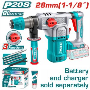 Total TRHLI20286 Σκαπτικό Πιστολέτο Μπαταρίας Li-ion 20V / 28mm Χωρίς Μπαταρία & Φορτιστή BL Motor