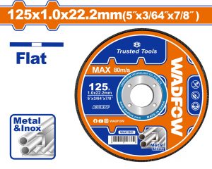 Wadfow WAC1351 Δίσκος Κοπής Μετάλλου/ ΙΝΟΧ Ισιος 125 Χ 1mm