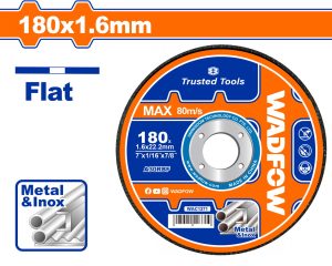 Wadfow WAC1371 Δίσκος Κοπής Μετάλλου/Inox 180mm Ισιος 180 Χ 1.6mm
