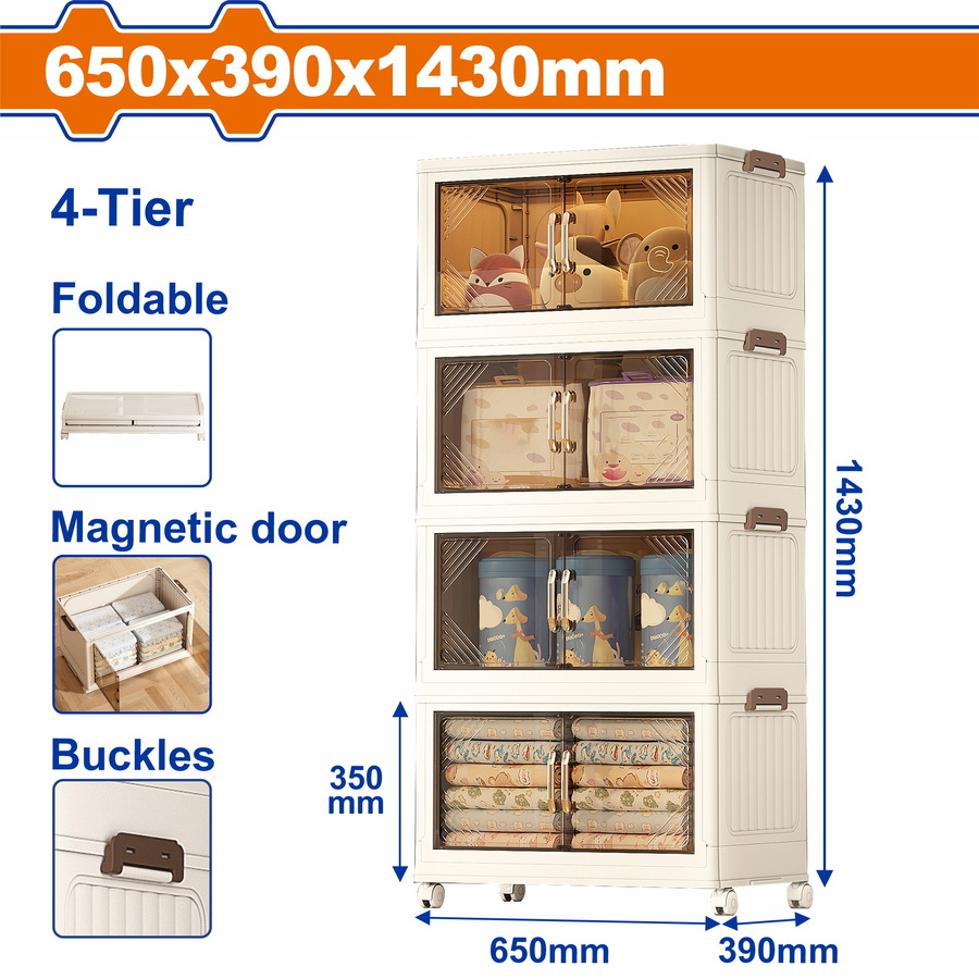 Wadfow WFCB2165 Ντουλάπα Πτυσσόμενη Πλαστική 650 X 390 X 1430mm