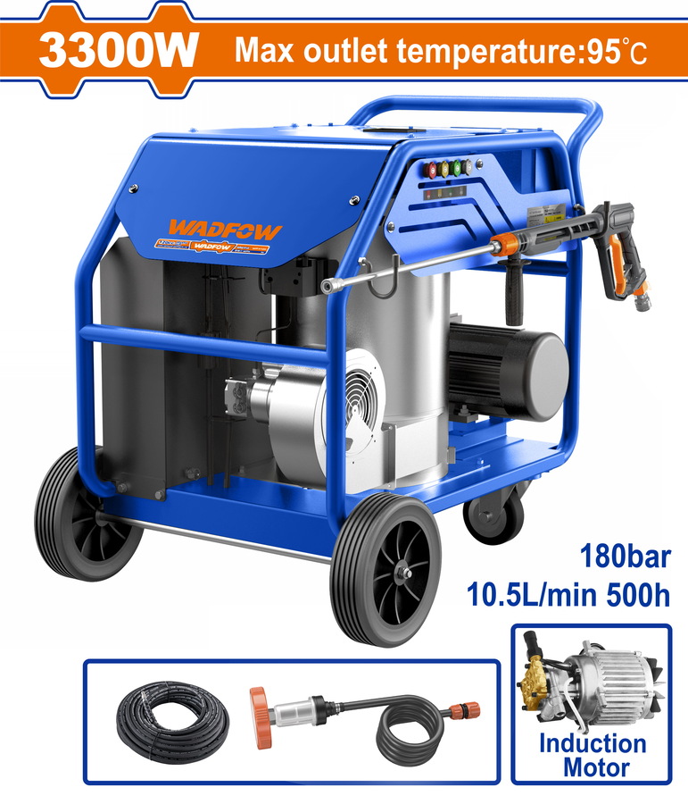 Wadfow WHP1A01 Πλυστικό Ζεστού - Κρύου Νερού 3.300W / 180 Bar / Induction Motor