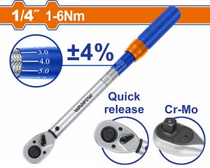 Wadfow WWQ5D01 Δυναμόκλειδο 1/4" 196mm / 1-6Nm