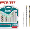 Total TACSDB1901 Σετ Τρυπάνια HSS & Μύτες 19 Τεμάχια