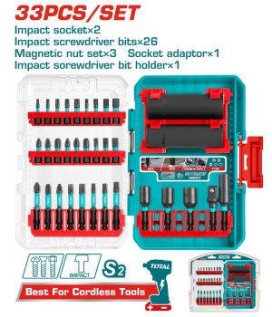 Total TACSDL63306 Σετ Μύτες Impact 1/4" HEX 33 Τεμάχια