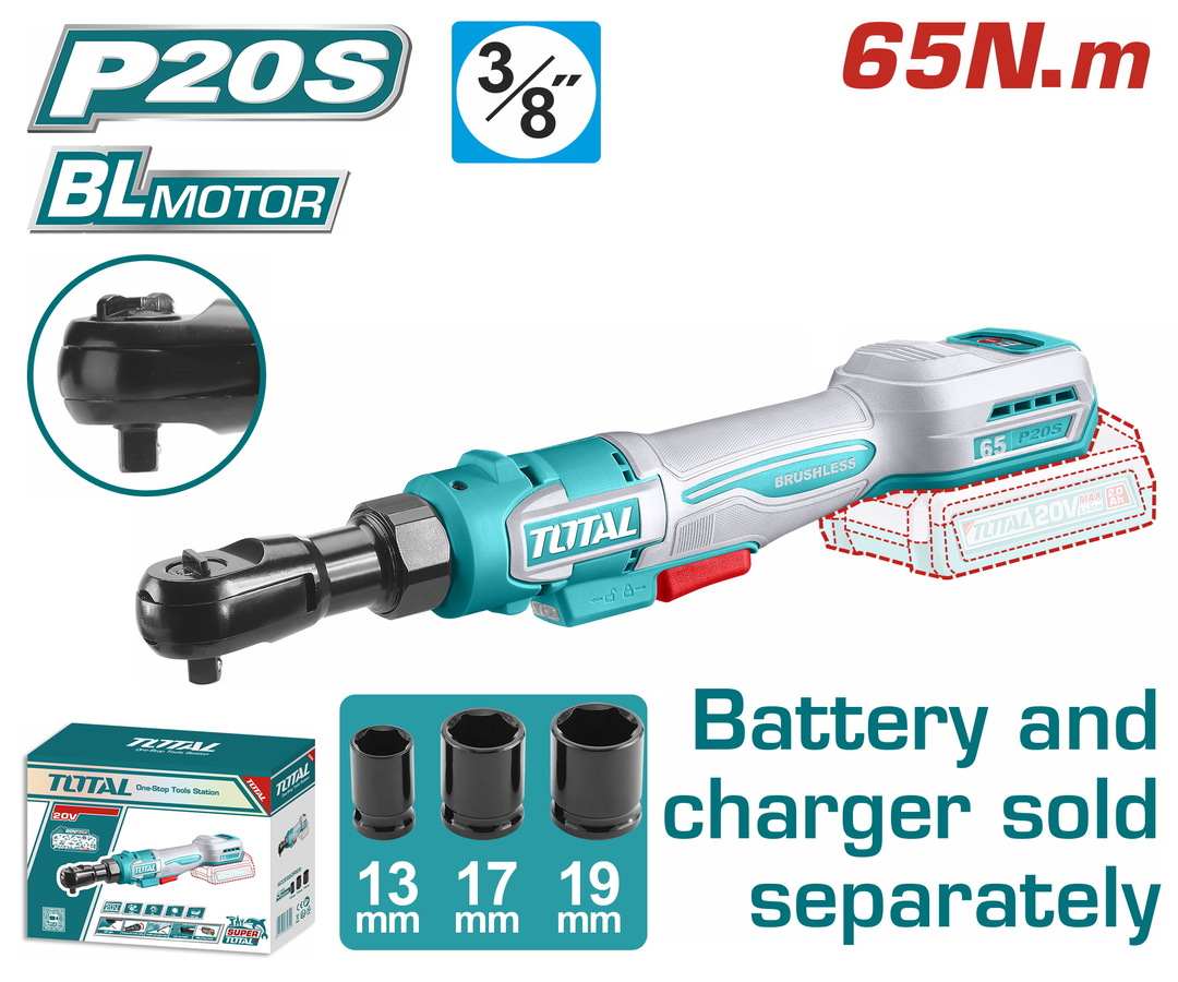 Total TDRLI206521 Καστάνια 3/8" / 65Nm Μπαταρίας Li-ion 20V Χωρίς Μπαταρία & Φορτιστή