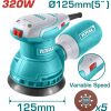 Total TF2131256 Έκκεντρο Τριβείο Χούφτας 125mm Ρεύματος 320W με Ρύθμιση Ταχύτητας και με Σύστημα Αναρρόφησης Total TF2131256 Έκκεντρο Τριβείο Χούφτας 125mm Ρεύματος 320W με Ρύθμιση Ταχύτητας και με Σύστημα Αναρρόφησης