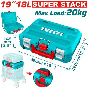 Total TPBXS102 Εργαλειοθήκη Πλαστική 19"