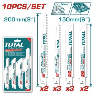 Total TRSB1001 Λάμες Σπαθοσέγας Ξύλου & Μετάλλου 10 Τεμάχια
