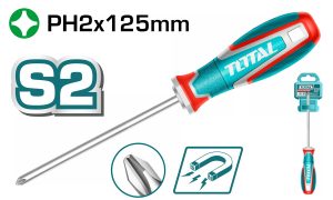 Total TSDPH2125 Κατσαβίδι Μαγνητικό Σταυρού PH2Χ125mm