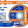 Wadfow WAC2L45 Δίσκος Κοπής Μετάλλου/Inox Ισιος 115 Χ 1mm 15 Τεμάχια Σε Μεταλλικό Κουτάκι