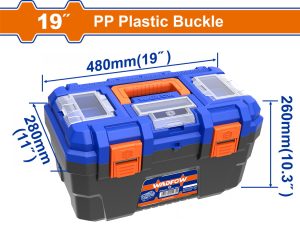 Wadfow WTB1319 Εργαλειοθήκη Πλαστική 19" Με Πλαστικά Κουμπώματα