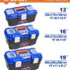 Wadfow WTB4103 Σετ 3 Τεμάχια Εργαλειοθήκες Πλαστικές 13"-16"-19" Με Μεταλλικά Κουμπώματα