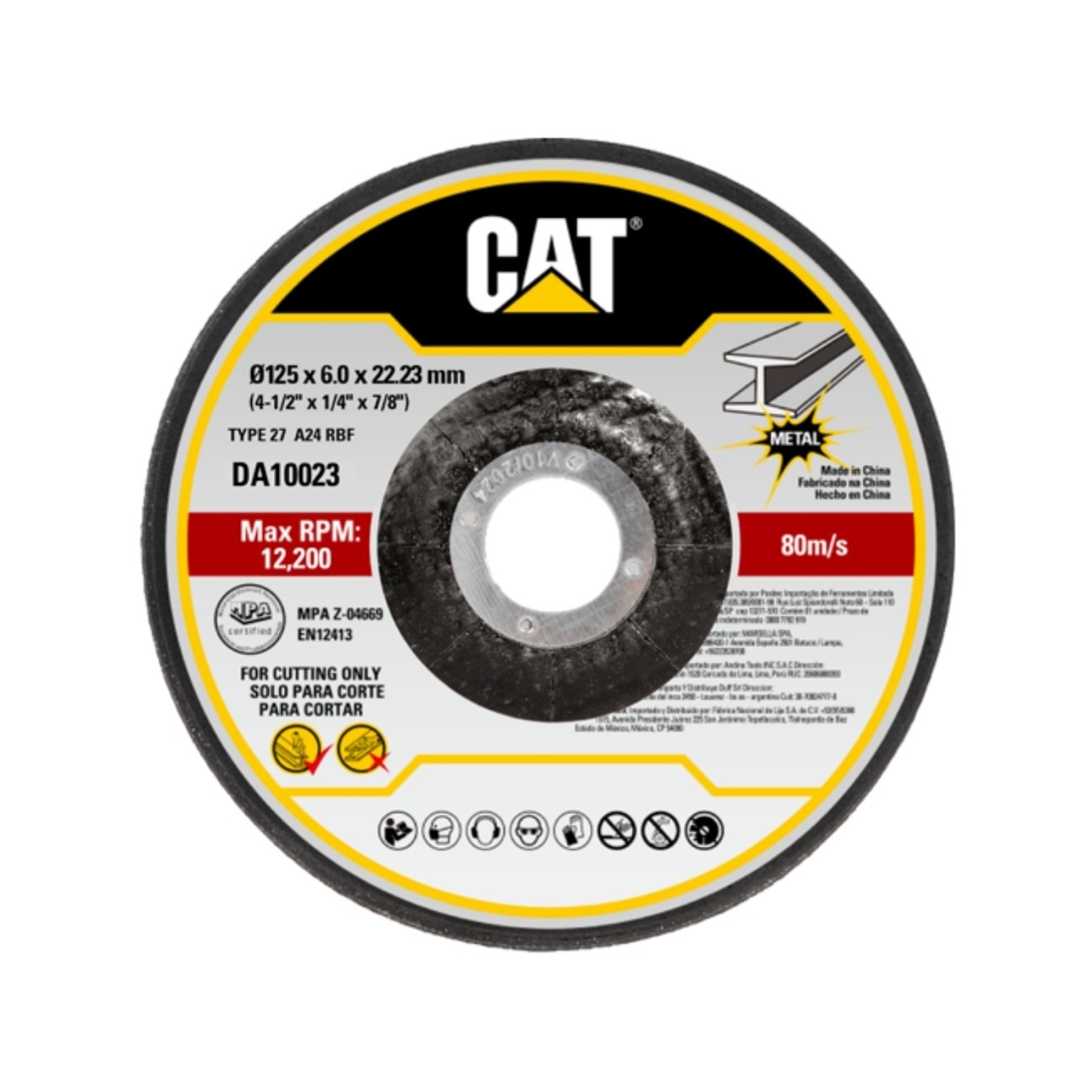 Cat DA10023 Τροχός λείανσης 125x6x22.23 mm