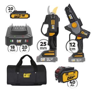 Cat Combo-47 Ψαλίδι DG236B, Αλυσοπρίονο DG231B, Τσάντα