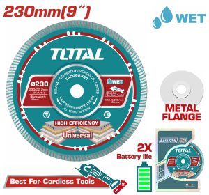 Total TAC062301 Διαμαντόδισκος Υγράς Κοπής 230 Χ 22.2mm Χ 2.2mm Λεπτός