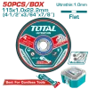 Total TAC1050115 Δίσκος Κοπής Ισιος Inox/Μετάλλου 115 Χ 1mm 50 Τεμάχια Σε Πλαστικό Κουτάκι