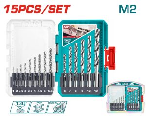 Total TACSDL51508 Σετ Τρυπάνια Hss M2 15 Τεμάχια
