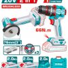 Total TCKLI20255E Σετ Κρουστικό Δραπανοκατσάβιδο & Μίνι Γωνιακός Τροχός Μπαταρίας Li-ion 20V/2Ah/2 Μπαταρίες Total TCKLI20255E Σετ Κρουστικό Δραπανοκατσάβιδο & Μίνι Γωνιακός Τροχός Μπαταρίας Li-ion 20V/2Ah/2 Μπαταρίες