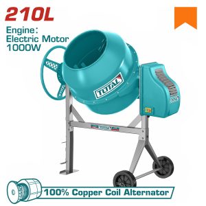 Total TCM2106-1 Μπετονιέρα Ηλεκτρική 210Lit / 1.000W / 1.4HP