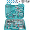 Total THKTHP61057 Κασετίνα Καρυδάκια 1/4"-1/2" & Εργαλεία Χειρός 105 Τεμάχια