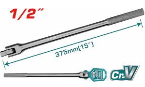 Total THTFX12151 Μανέλα Ίσια 1/2'' με Σπαστή Κεφαλή 37.5εκ