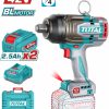 Total TIWLI421362E Μπουλονόκλειδο Μπαταρίας Li-ion 42V / 2.5Ah / 1360Nm / 2 Μπαταρίες BL Motor
