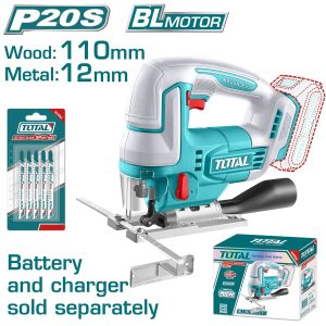 Total TJSLI1008 Σέγα Μπαταρίας Li-ion 20V Χωρίς Μπαταρία & Φορτιστή BL Motor