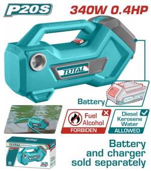 Total TTPLI2001 Αντλία Μετάγγισης με Στόμιο 3/4" Li-ion 20V / 340W / 0.4hp Χωρίς Μπαταρία & Φορτιστή