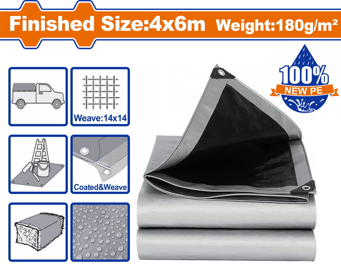 Wadfow WTQ8046 Μουσαμάς Αδιάβροχος 180gr/m² 4X6m