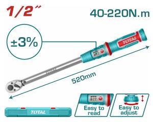 Total THPTW1220N6 Δυναμόκλειδο 1/2" / 40-220Nm