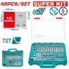 Total THT121486 Κασετίνα Καρυδάκια1/2" 48 Τεμάχια Super Kit