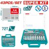 Total THT381436 Κασετίνα Καρυδάκια 3/8" 43 Τεμάχια Super Kit Total THT381436 Κασετίνα Καρυδάκια 3/8" 43 Τεμάχια Super Kit