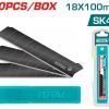 Total THTCB181 Λάμα Ανταλλακτική Μαύρη SK4 18mm Χ 100mm 10 Tεμάχοα