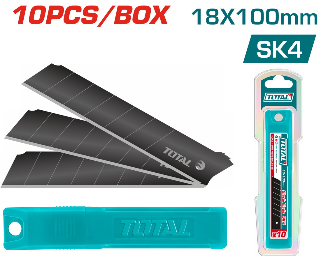 Total THTCB181 Λάμα Ανταλλακτική Μαύρη SK4 18mm Χ 100mm 10 Tεμάχοα