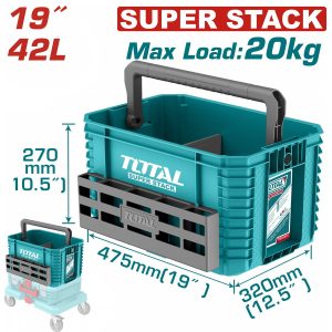 Total TPBXS104 Εργαλειοθήκη Πλαστική Ανοιχτή 19" / 42L