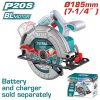 Total TSLI1851 Δισκοπρίονο Μπαταρίας Φ-185mm Li-ion 20V Χωρίς Μπαταρία & Φορτιστή Brushless Motor