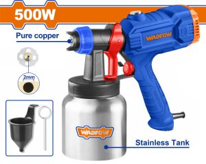 Wadfow WEG1A18 Ηλεκτρικό Πιστόλι Βαφής Inox 500W με Δοχείο 0.8lt