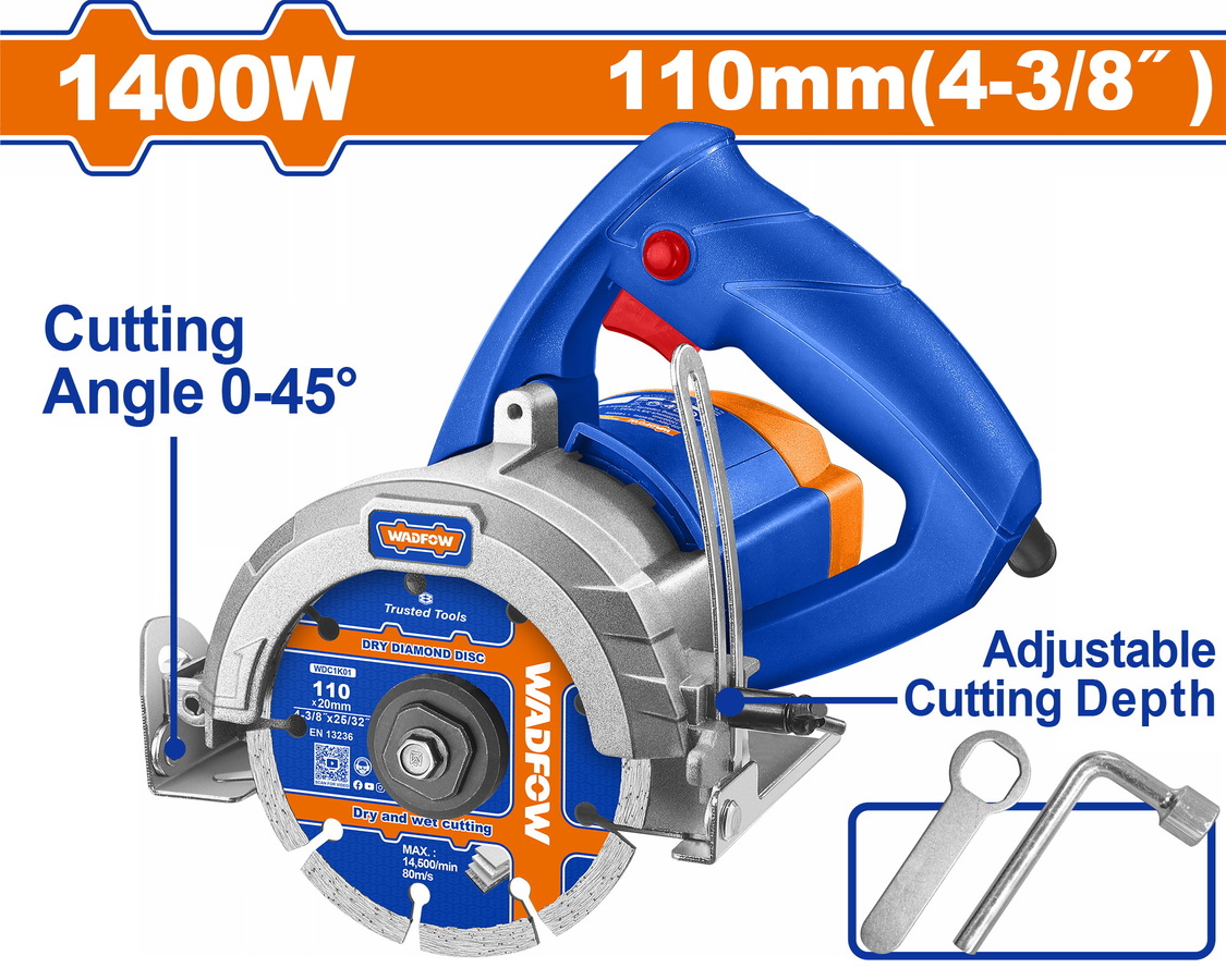 Wadfow WMR15141 Κόφτης Υγράς Κοπής 1.400W / Φ-110mm