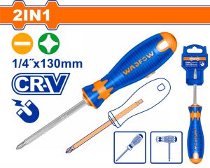 Wadfow WSS45M3 Κατσαβιδι Διπλο 130mm Μαγνητικό 2 Σε 1